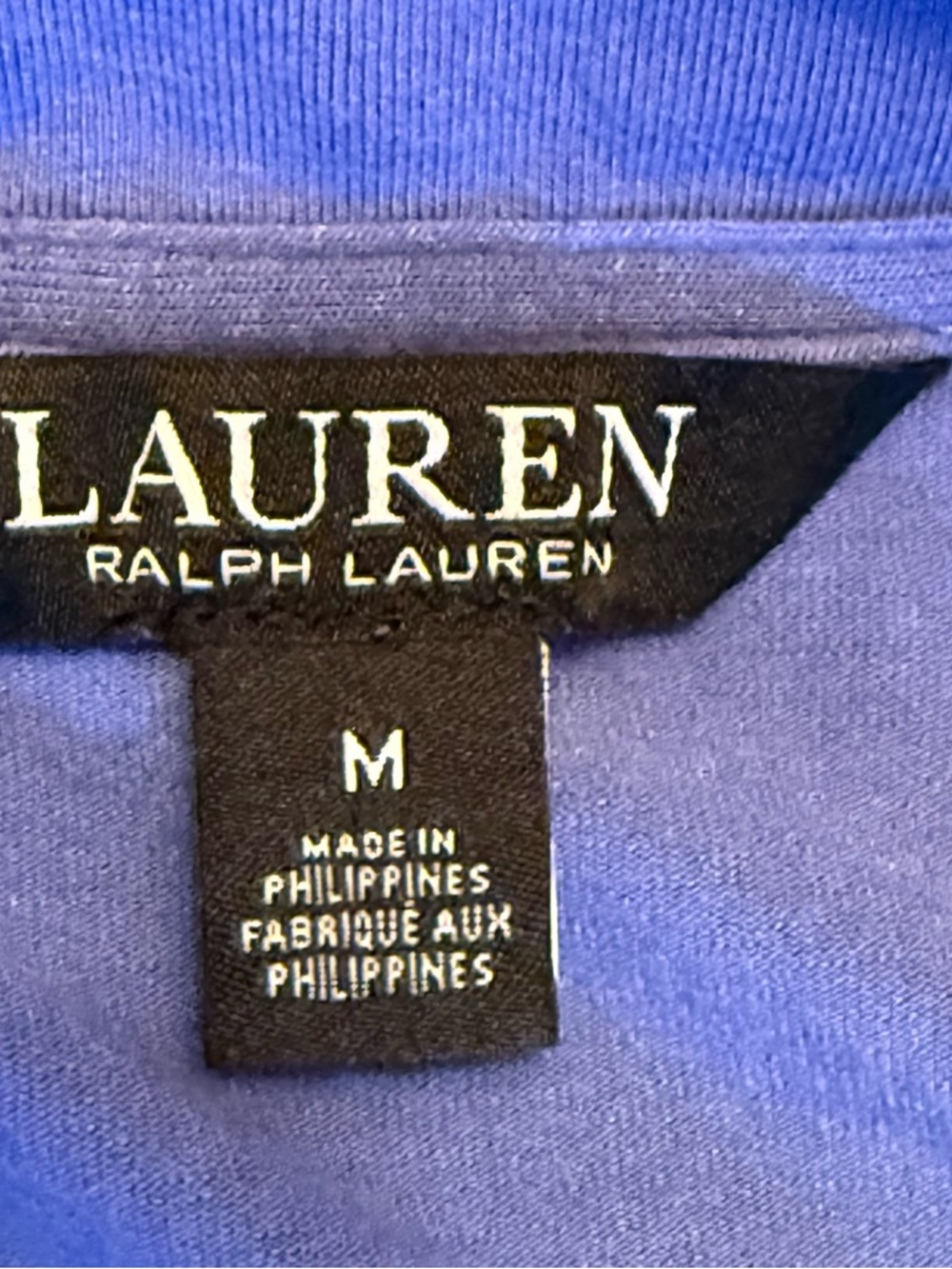 Lauren Ralph Lauren Wrap Top M Lavender Ruched V Neck 3/4 Sleeve - Picture 9 of 11